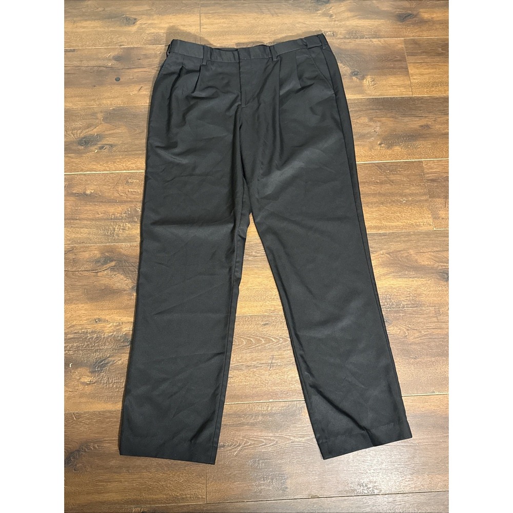 Edwards Tuff Tested Work‎ Pants Men's Black Size 38ULx34 Flat Front Trousers